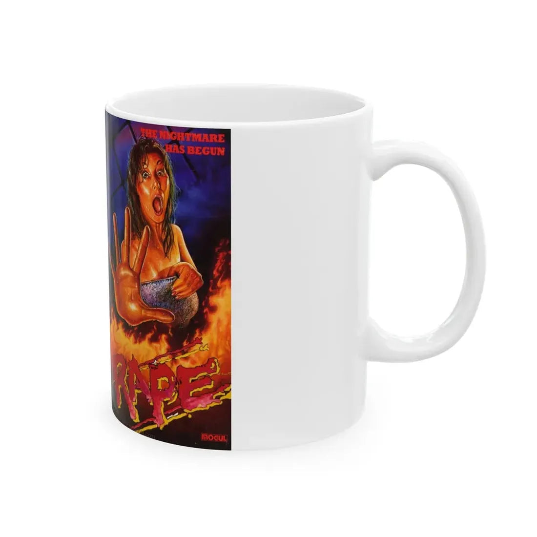 RAPE MOGUL VIDEO (VHS COVER) - White Coffee Mug - Go Mug Yourself