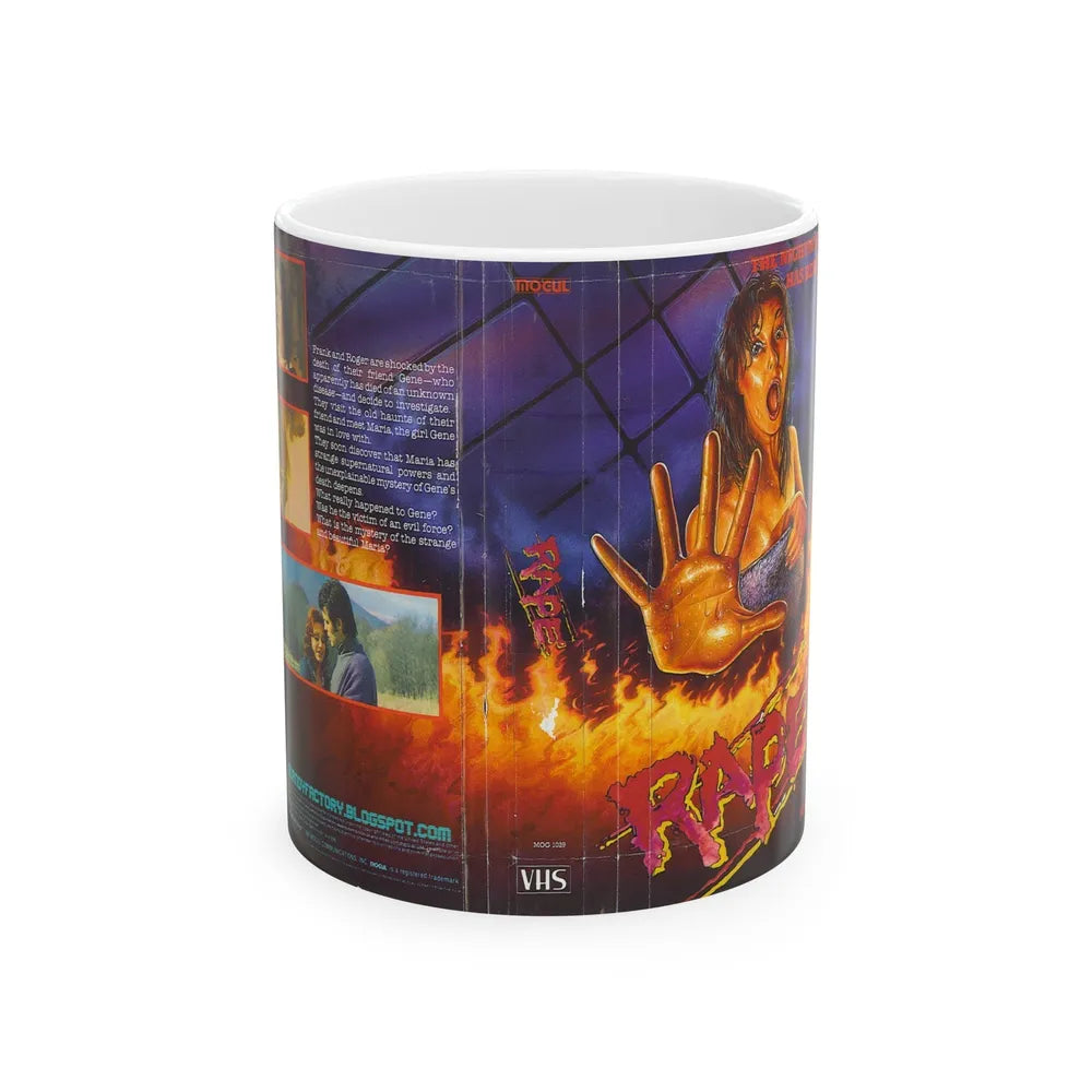 RAPE (VHS COVER) - White Coffee Mug-11oz-Go Mug Yourself