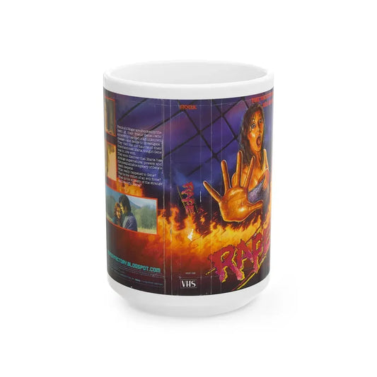 RAPE (VHS COVER) - White Coffee Mug 15oz - Go Mug Yourself