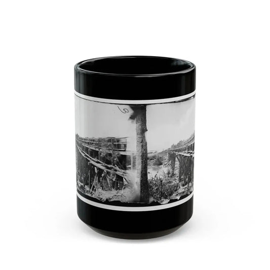 Rappahannock River, Va. Bridge, South View (U.S. Civil War) Black Coffee Mug 15oz - Go Mug Yourself