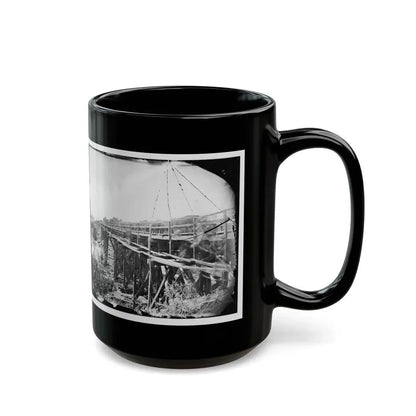 Rappahannock River, Va. Bridge, South View (U.S. Civil War) Black Coffee Mug - Go Mug Yourself