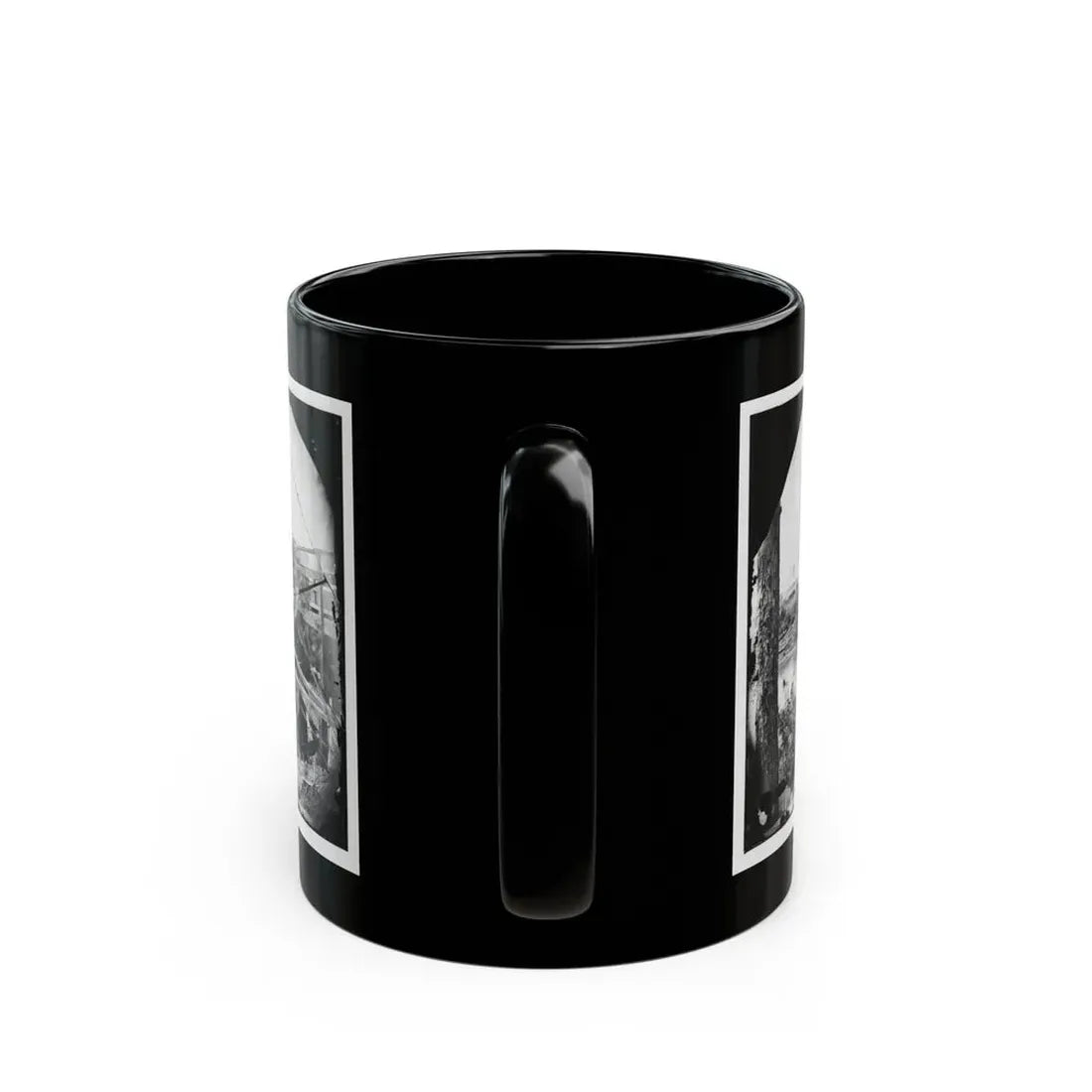 Rappahannock River, Va. Bridge, South View (U.S. Civil War) Black Coffee Mug - Go Mug Yourself