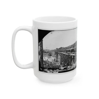 Rappahannock River, Va. Bridge, South View (U.S. Civil War) White Coffee Mug - Go Mug Yourself