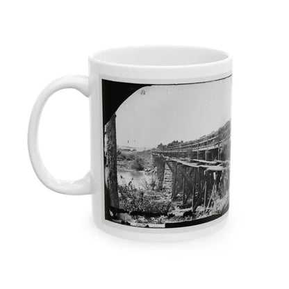 Rappahannock River, Va. Bridge, South View (U.S. Civil War) White Coffee Mug - Go Mug Yourself