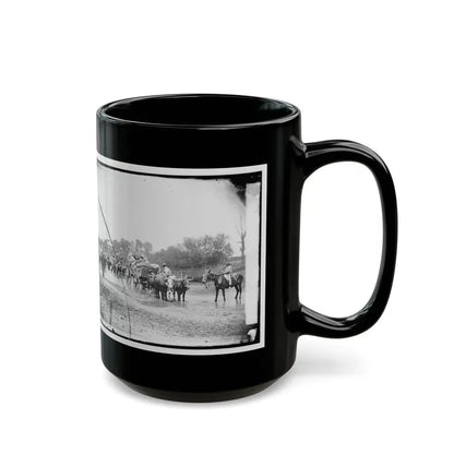 Rappahannock River, Va. Fugitive African Americans Fording The Rappahannock (U.S. Civil War) Black Coffee Mug - Go Mug Yourself