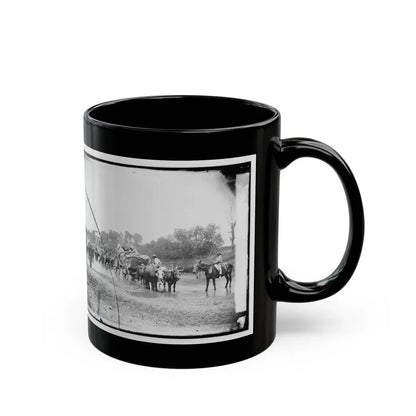 Rappahannock River, Va. Fugitive African Americans Fording The Rappahannock (U.S. Civil War) Black Coffee Mug - Go Mug Yourself