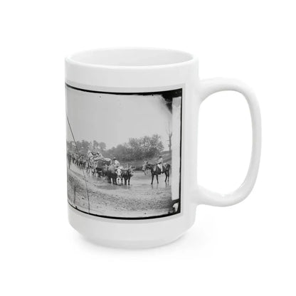 Rappahannock River, Va. Fugitive African Americans Fording The Rappahannock (U.S. Civil War) White Coffee Mug - Go Mug Yourself