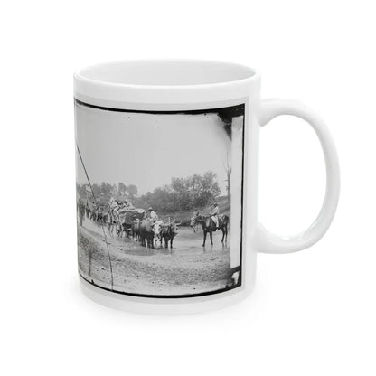 Rappahannock River, Va. Fugitive African Americans Fording The Rappahannock (U.S. Civil War) White Coffee Mug - Go Mug Yourself