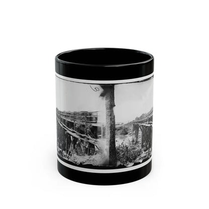 Rappahannock River, Va. Bridge, South View (U.S. Civil War) Black Coffee Mug-11oz-Go Mug Yourself