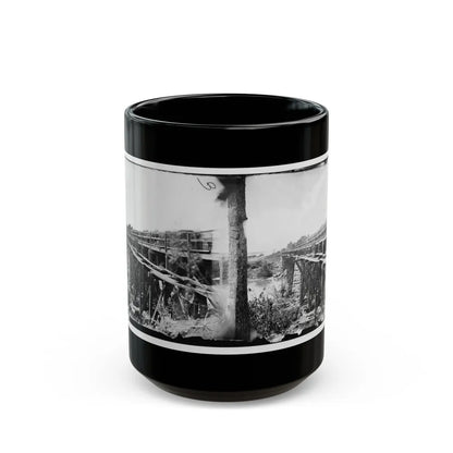 Rappahannock River, Va. Bridge, South View (U.S. Civil War) Black Coffee Mug-15oz-Go Mug Yourself