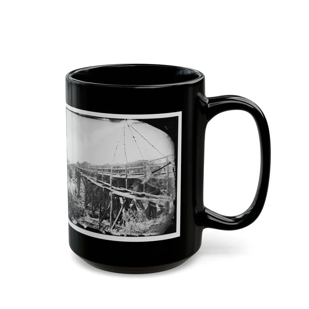 Rappahannock River, Va. Bridge, South View (U.S. Civil War) Black Coffee Mug-Go Mug Yourself