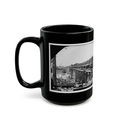 Rappahannock River, Va. Bridge, South View (U.S. Civil War) Black Coffee Mug-Go Mug Yourself