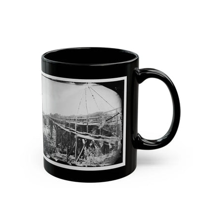 Rappahannock River, Va. Bridge, South View (U.S. Civil War) Black Coffee Mug-Go Mug Yourself