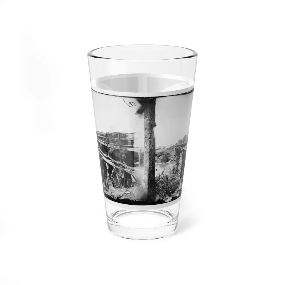 Rappahannock River, Va. Bridge, South View (U.S. Civil War) Pint Glass 16oz-16oz-Go Mug Yourself