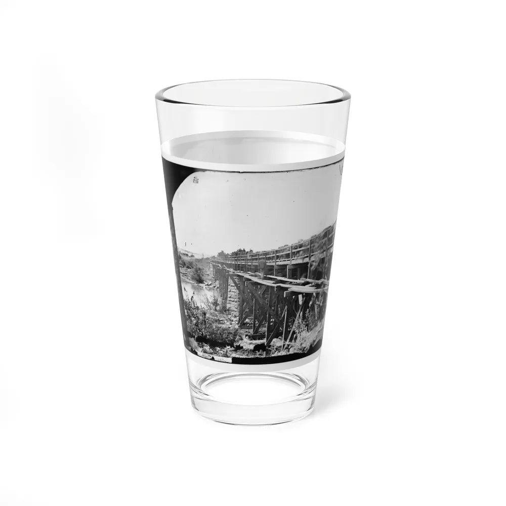 Rappahannock River, Va. Bridge, South View (U.S. Civil War) Pint Glass 16oz-Go Mug Yourself