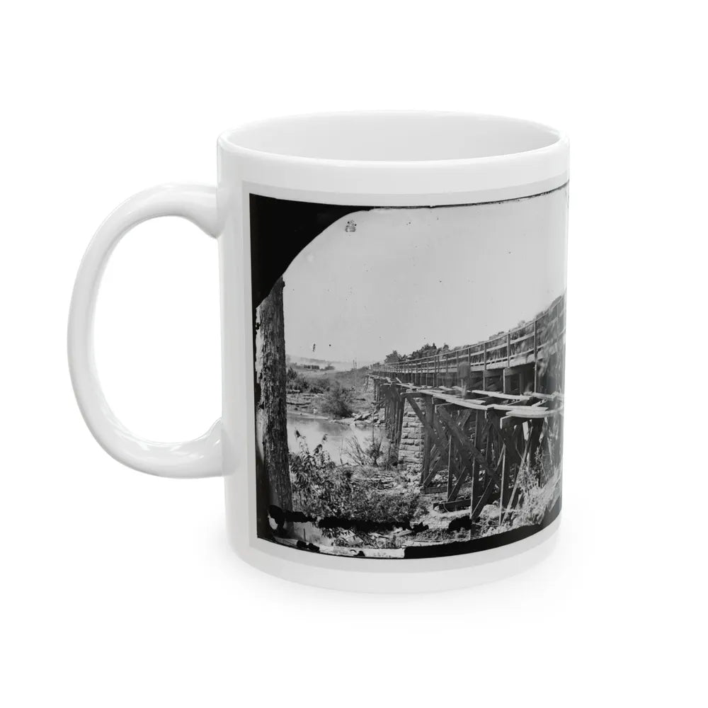 Rappahannock River, Va. Bridge, South View (U.S. Civil War) White Coffee Mug-Go Mug Yourself