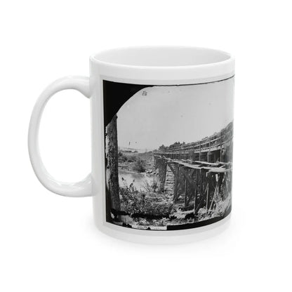 Rappahannock River, Va. Bridge, South View (U.S. Civil War) White Coffee Mug-Go Mug Yourself