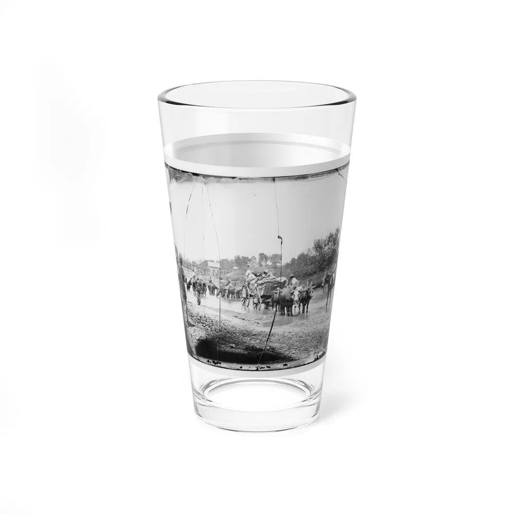 Rappahannock River, Va. Fugitive African Americans Fording The Rappahannock (U.S. Civil War) Pint Glass 16oz-Go Mug Yourself