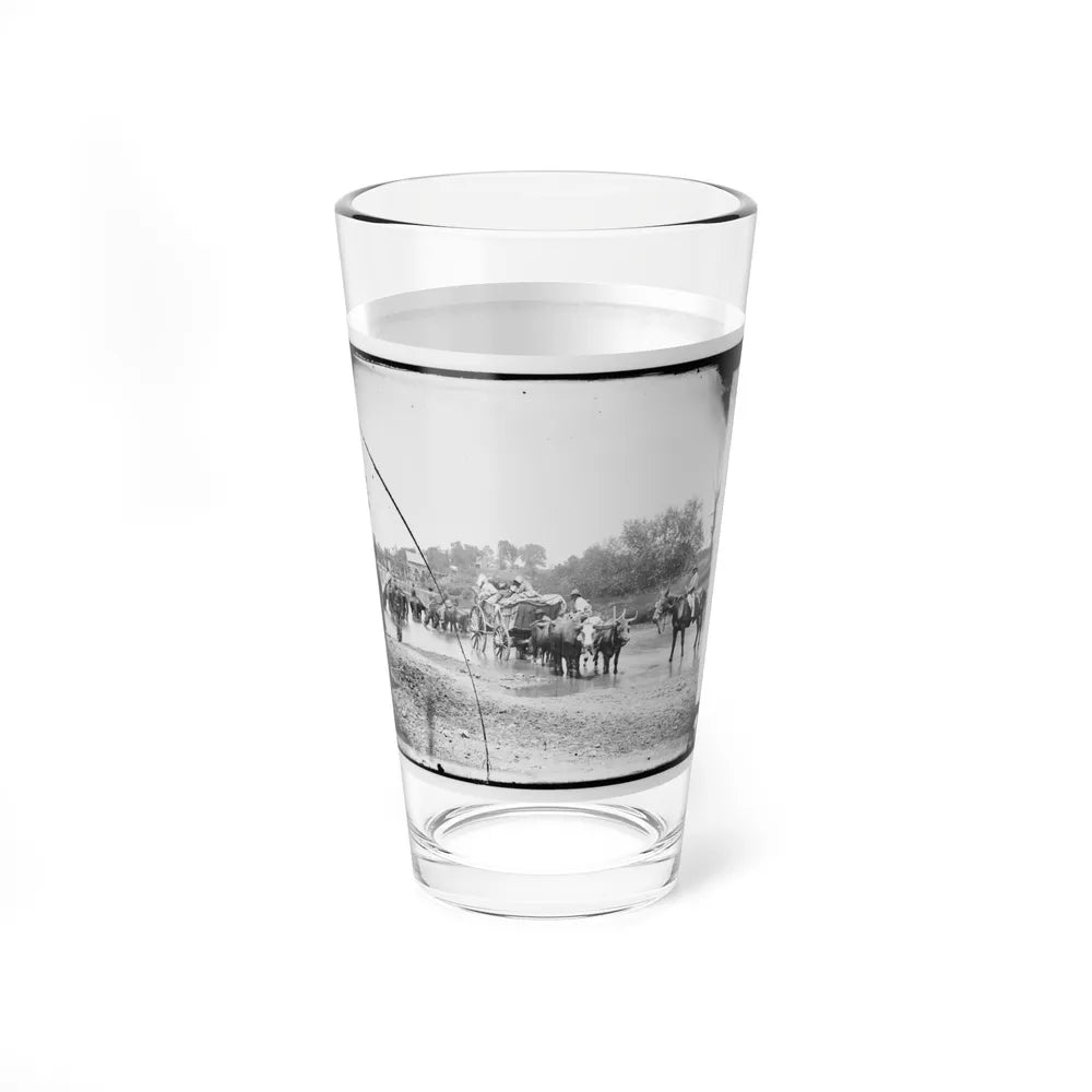 Rappahannock River, Va. Fugitive African Americans Fording The Rappahannock (U.S. Civil War) Pint Glass 16oz-Go Mug Yourself