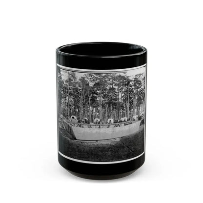 Rappahannock Station, Va. Canvas Pontoon Boat, 50th New York Engineers (U.S. Civil War) Black Coffee Mug 15oz - Go Mug Yourself