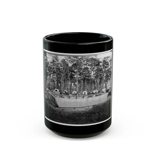 Rappahannock Station, Va. Canvas Pontoon Boat, 50th New York Engineers (U.S. Civil War) Black Coffee Mug 15oz - Go Mug Yourself