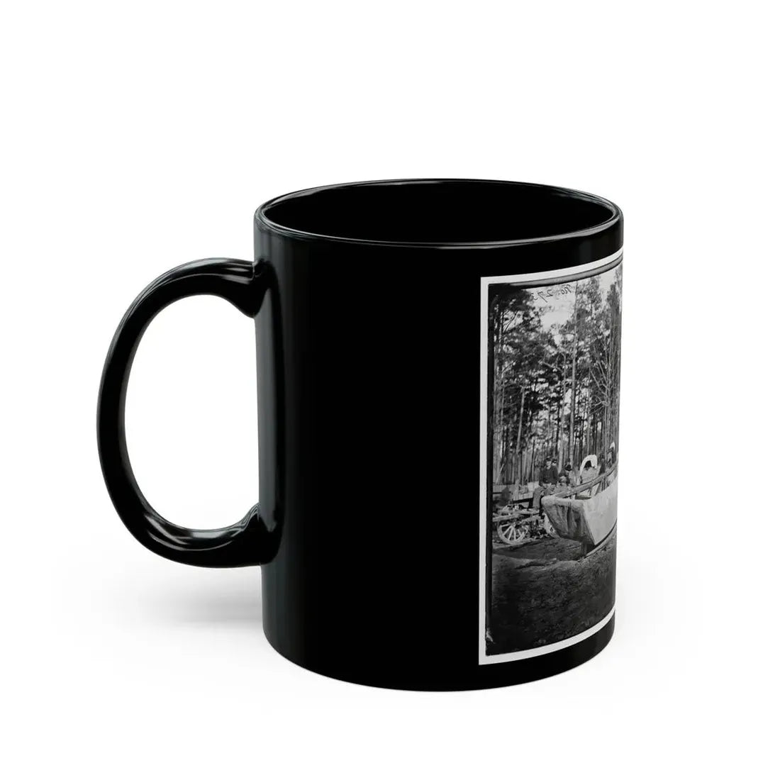 Rappahannock Station, Va. Canvas Pontoon Boat, 50th New York Engineers (U.S. Civil War) Black Coffee Mug - Go Mug Yourself