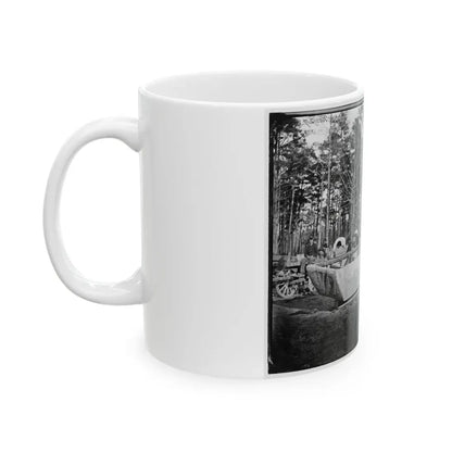 Rappahannock Station, Va. Canvas Pontoon Boat, 50th New York Engineers (U.S. Civil War) White Coffee Mug - Go Mug Yourself