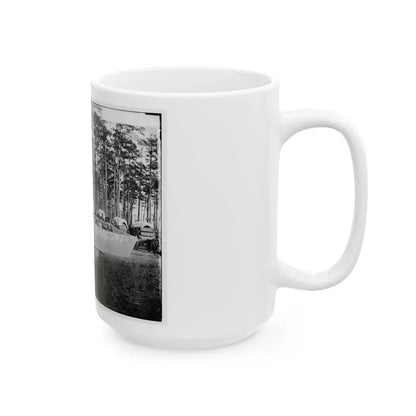Rappahannock Station, Va. Canvas Pontoon Boat, 50th New York Engineers (U.S. Civil War) White Coffee Mug - Go Mug Yourself