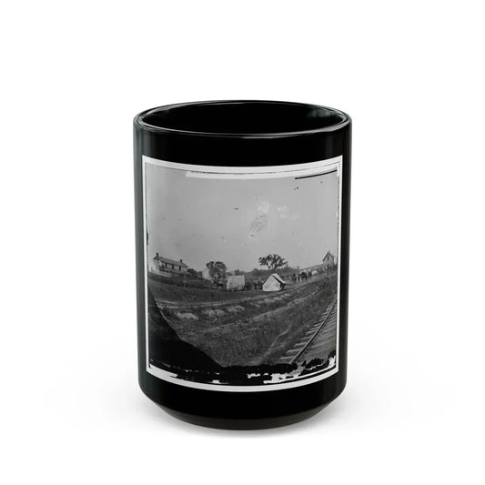 Rappahannock Station, Va. Federal Encampment Near Railroad (U.S. Civil War) Black Coffee Mug 15oz - Go Mug Yourself