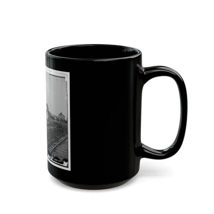 Rappahannock Station, Va. Federal Encampment Near Railroad (U.S. Civil War) Black Coffee Mug - Go Mug Yourself