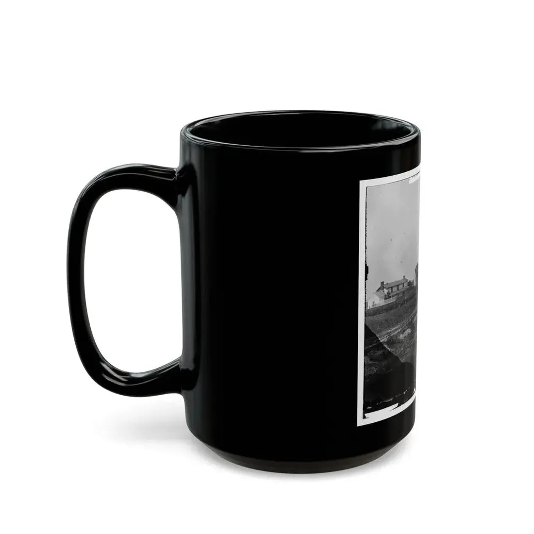Rappahannock Station, Va. Federal Encampment Near Railroad (U.S. Civil War) Black Coffee Mug - Go Mug Yourself