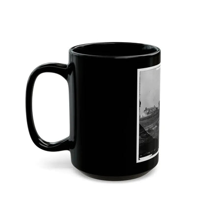 Rappahannock Station, Va. Federal Encampment Near Railroad (U.S. Civil War) Black Coffee Mug - Go Mug Yourself