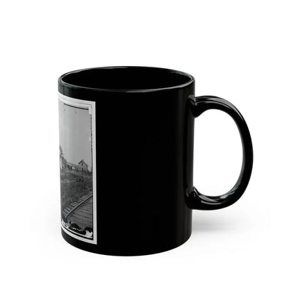 Rappahannock Station, Va. Federal Encampment Near Railroad (U.S. Civil War) Black Coffee Mug - Go Mug Yourself