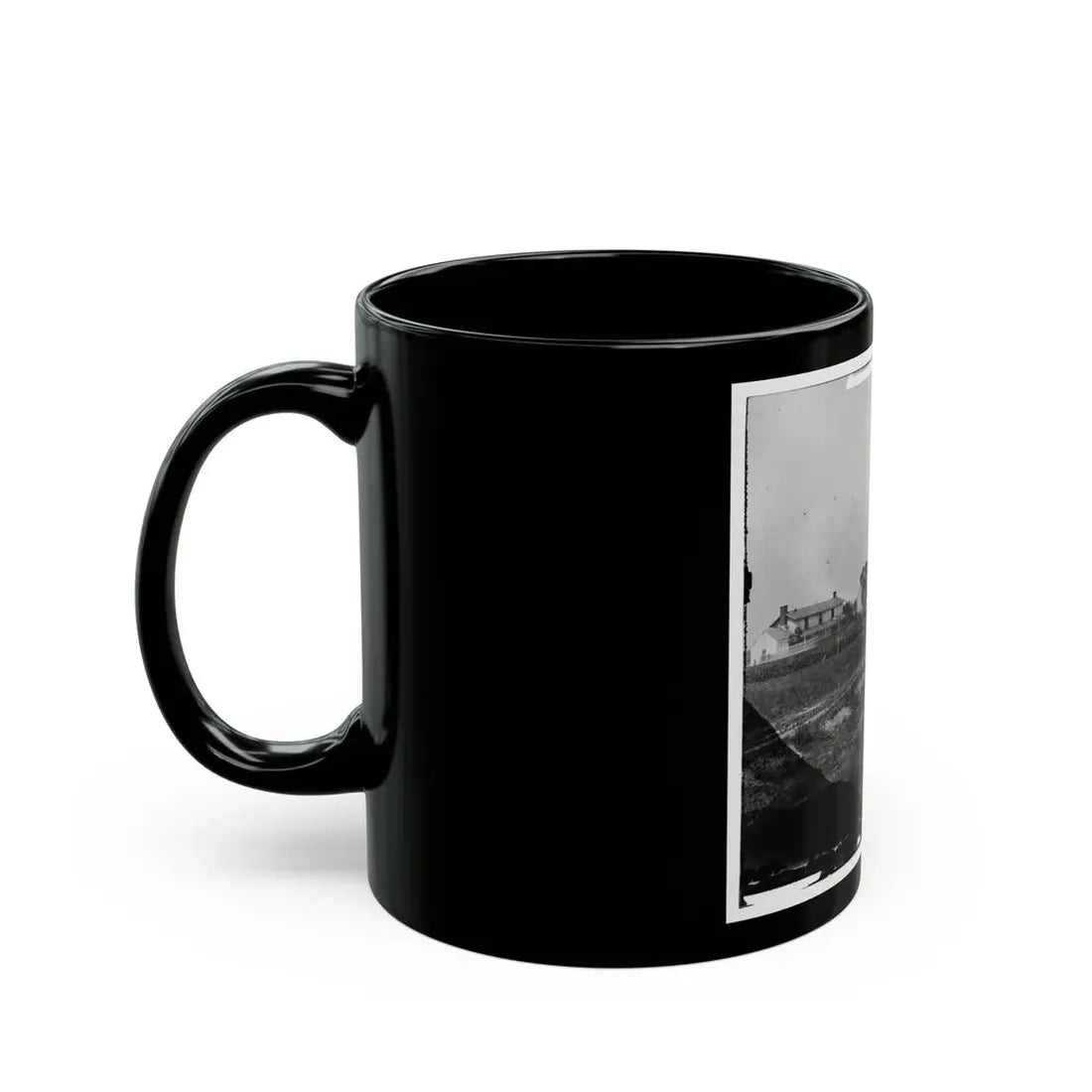 Rappahannock Station, Va. Federal Encampment Near Railroad (U.S. Civil War) Black Coffee Mug - Go Mug Yourself