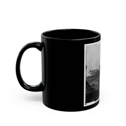 Rappahannock Station, Va. Federal Encampment Near Railroad (U.S. Civil War) Black Coffee Mug - Go Mug Yourself