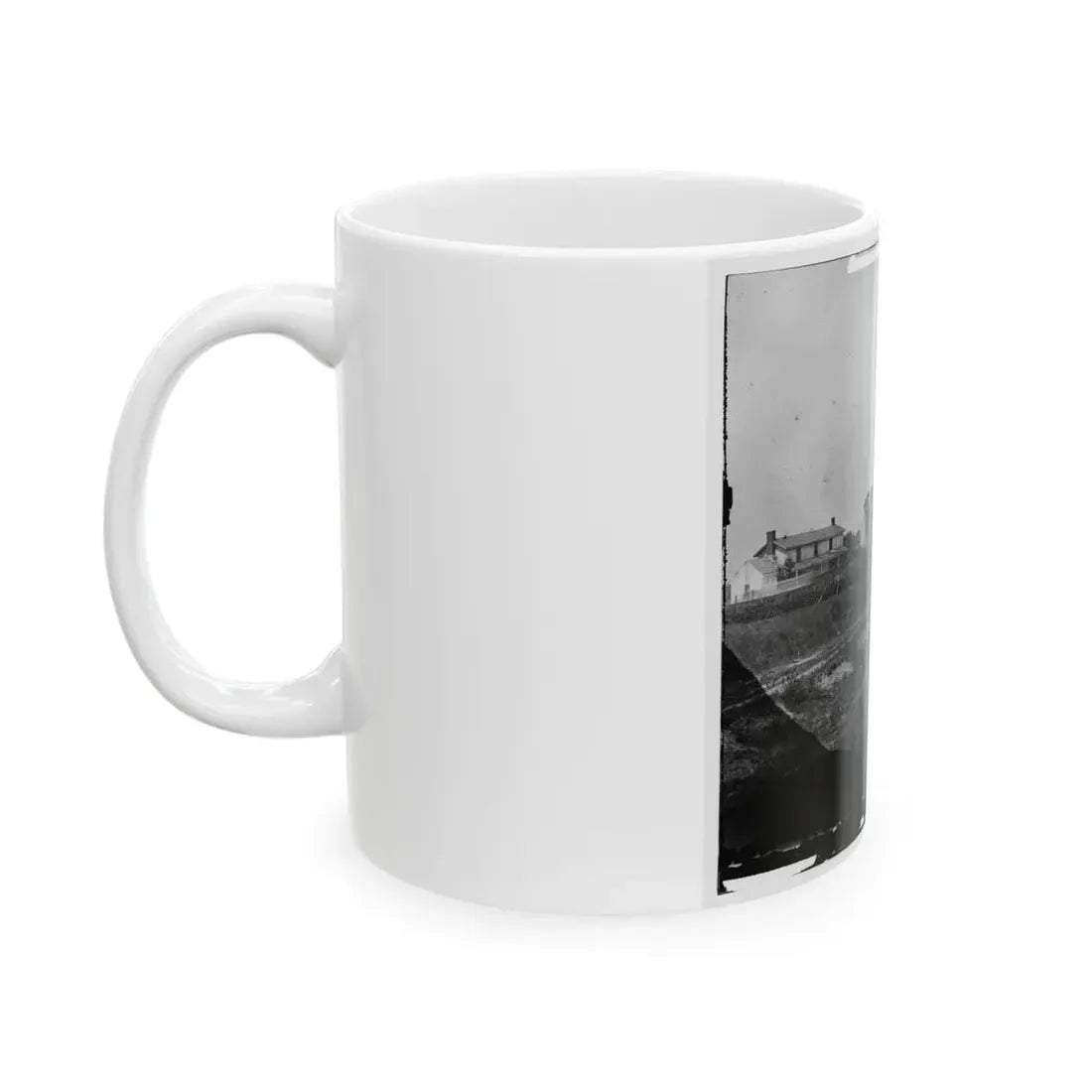 Rappahannock Station, Va. Federal Encampment Near Railroad (U.S. Civil War) White Coffee Mug - Go Mug Yourself