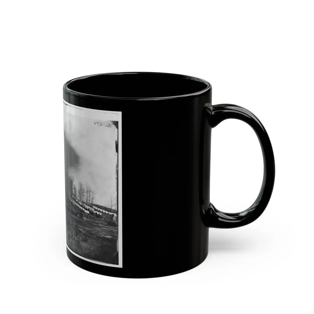 Rappahannock Station, Va. General View Of 50th New York Engineers' Winter Encampment (U.S. Civil War) Black Coffee Mug - Go Mug Yourself