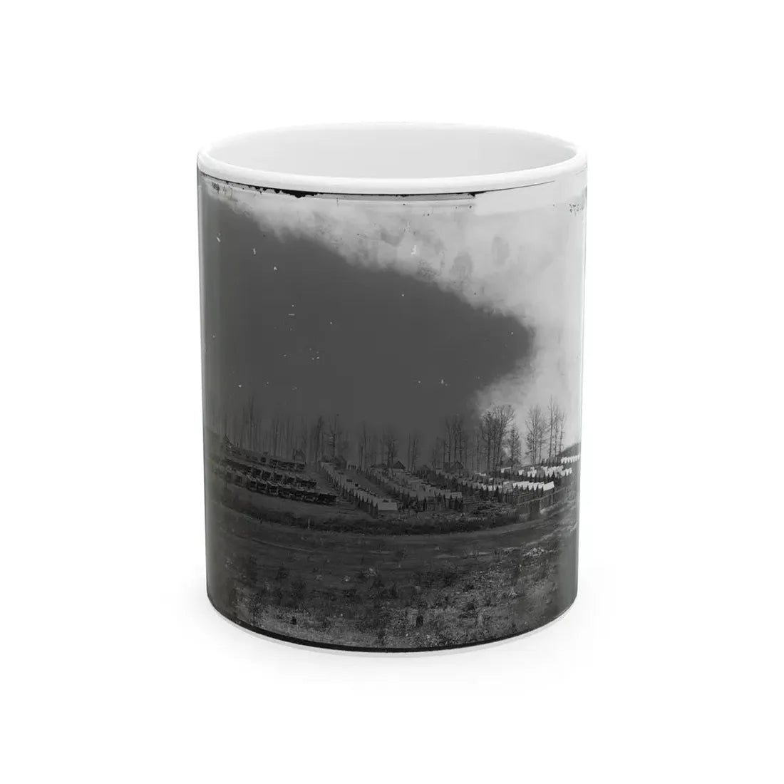 Rappahannock Station, Va. General View Of 50th New York Engineers' Winter Encampment (U.S. Civil War) White Coffee Mug 11oz - Go Mug Yourself