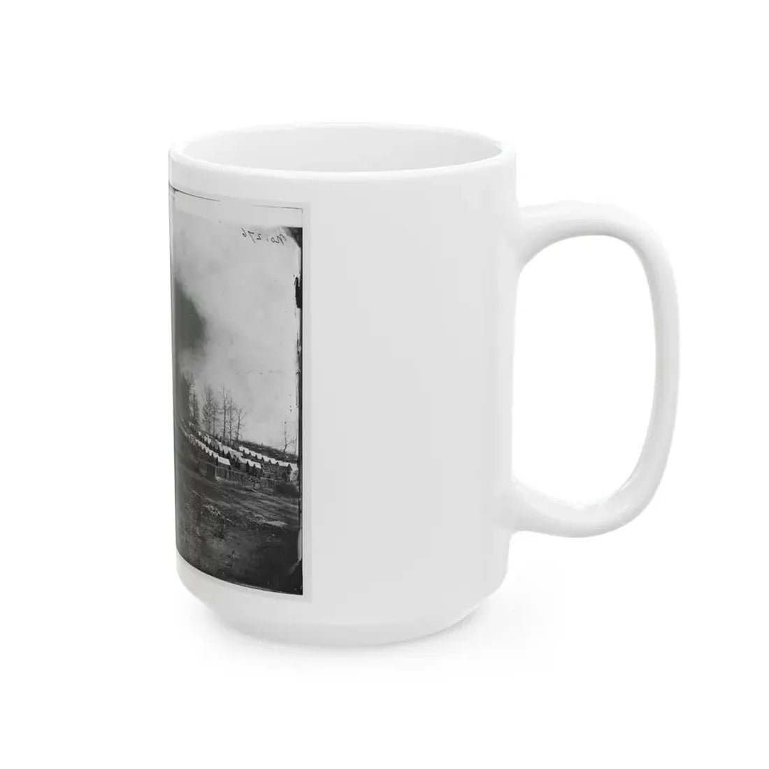 Rappahannock Station, Va. General View Of 50th New York Engineers' Winter Encampment (U.S. Civil War) White Coffee Mug - Go Mug Yourself