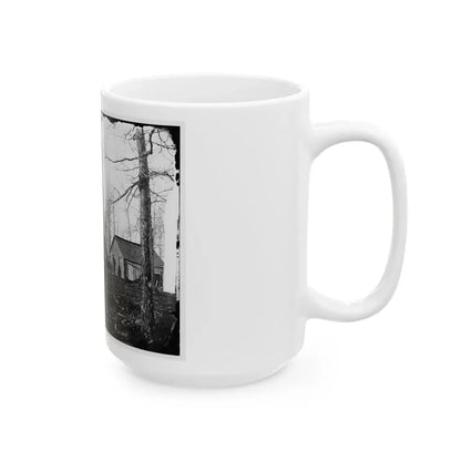 Rappahannock Station, Va. Quarters Of Field And Staff Officers, 50th New York Engineers (U.S. Civil War) White Coffee Mug - Go Mug Yourself