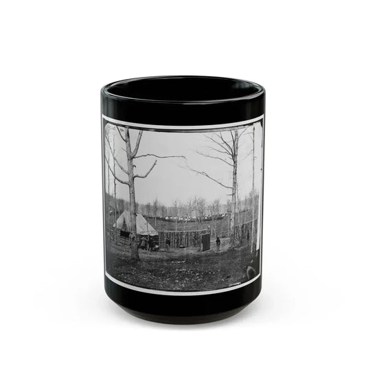 Rappahannock Station, Va. Sutler's Hut And Stockade Of 50th New York Engineers (U.S. Civil War) Black Coffee Mug 15oz - Go Mug Yourself