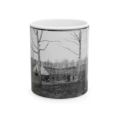 Rappahannock Station, Va. Sutler's Hut And Stockade Of 50th New York Engineers (U.S. Civil War) White Coffee Mug 11oz - Go Mug Yourself