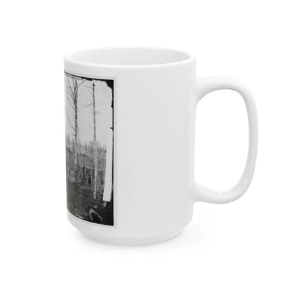 Rappahannock Station, Va. Sutler's Hut And Stockade Of 50th New York Engineers (U.S. Civil War) White Coffee Mug - Go Mug Yourself