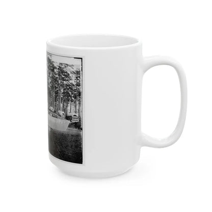 Rappahannock Station, Va. Canvas Pontoon Boat, 50th New York Engineers (U.S. Civil War) White Coffee Mug-Go Mug Yourself