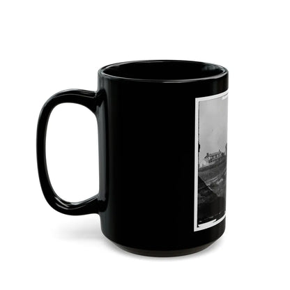 Rappahannock Station, Va. Federal Encampment Near Railroad (U.S. Civil War) Black Coffee Mug-Go Mug Yourself