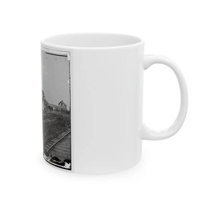 Rappahannock Station, Va. Federal Encampment Near Railroad (U.S. Civil War) White Coffee Mug-Go Mug Yourself