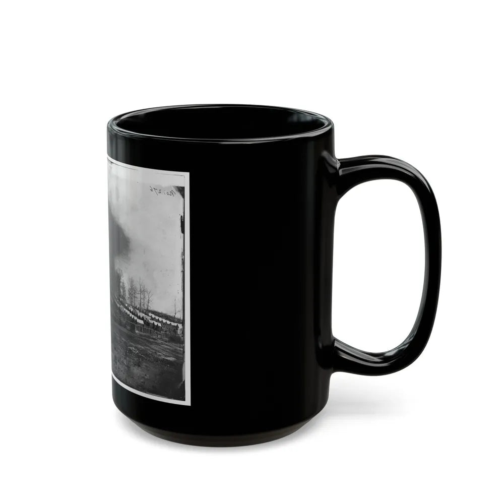 Rappahannock Station, Va. General View Of 50th New York Engineers' Winter Encampment (U.S. Civil War) Black Coffee Mug-Go Mug Yourself