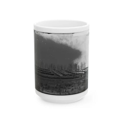 Rappahannock Station, Va. General View Of 50th New York Engineers' Winter Encampment (U.S. Civil War) White Coffee Mug-15oz-Go Mug Yourself