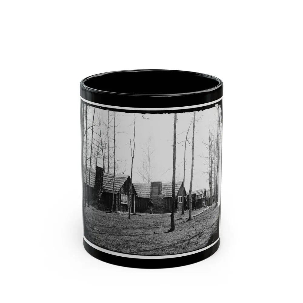 Rappahannock Station, Va. Officers' Quarters, 50th New York Engineers; Another View (U.S. Civil War) Black Coffee Mug-11oz-Go Mug Yourself