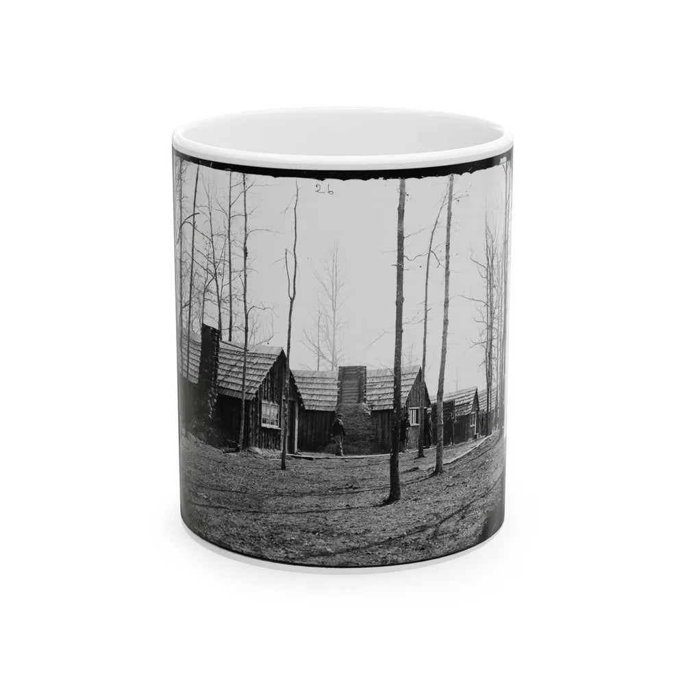 Rappahannock Station, Va. Officers' Quarters, 50th New York Engineers; Another View (U.S. Civil War) White Coffee Mug-11oz-Go Mug Yourself